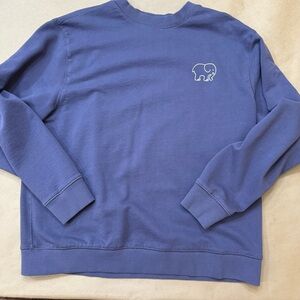 Ivory Ella  Navy Organic Cotton Sweatshirt Size Large